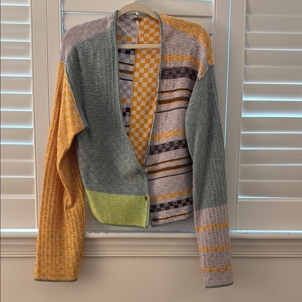 Colorful Free People Cardigan